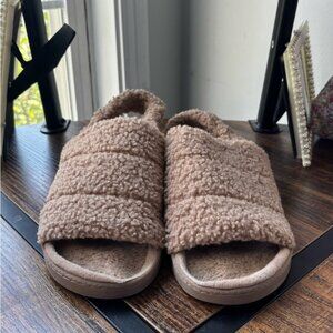 Cozy Brown Fuzzy Slippers - Originally 30.00
